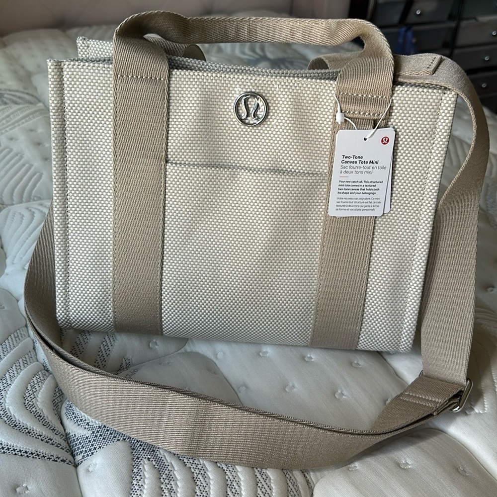 NWT Lululemon Two-tone Canvas Tote Mini Bag 4.5L